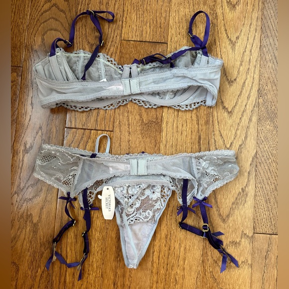 Victoria’s Secret Very Sexy Demi Lace Bra, Thong and Garter Set - Picture 2 of 13